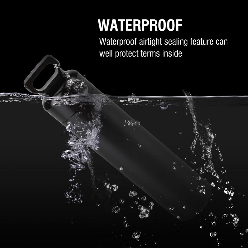 Контейнер для лекарств из алюминиевого сплава Водонепроницаемая таблетница Прочная бутылочка для таблеток Альпинистские экспедиции