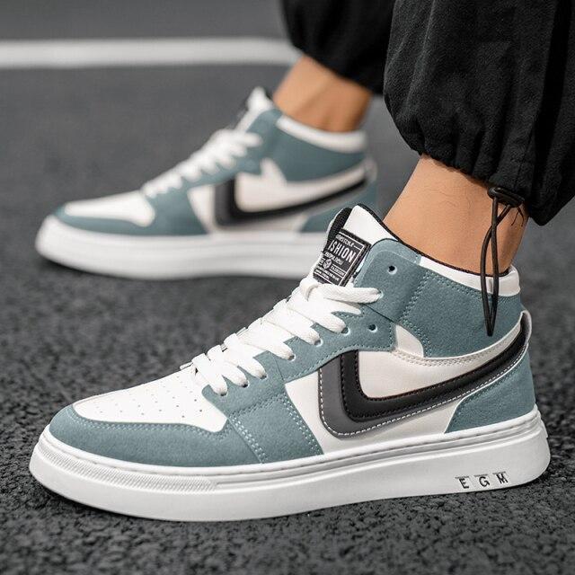 Crlaydk Spring New High Top Sneakers Walking Sports Tennis Breathable Shoes Lace -Up Comfortable Footwear Ankle Basket Homme