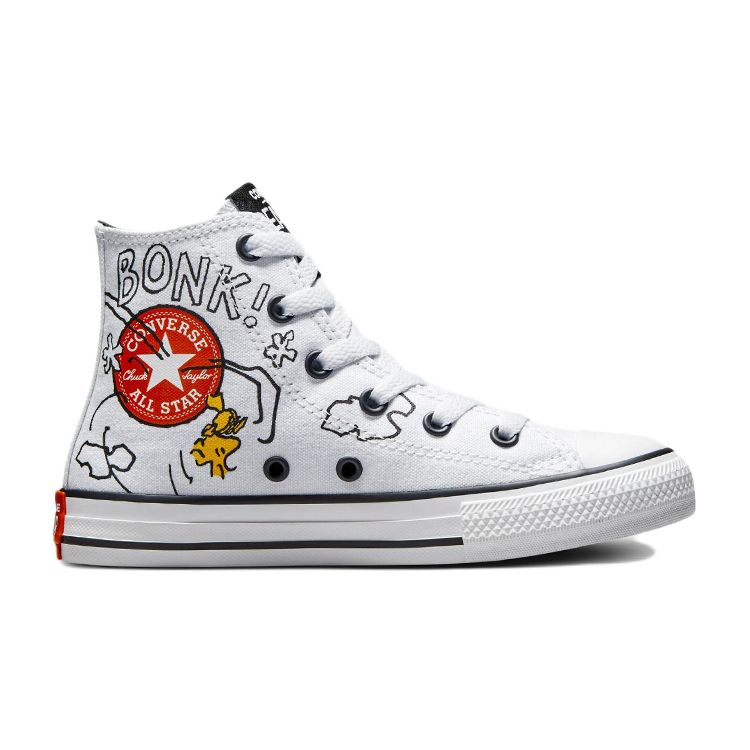 Converse Peanuts X  Chuck Taylor All Star High Top Canvas Shoes Kids Sneakers White Black A01869C