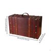 Wooden Storage Box Rustic Vintage Suitcase AntiqueInfluenced Decorative for Collectors,
