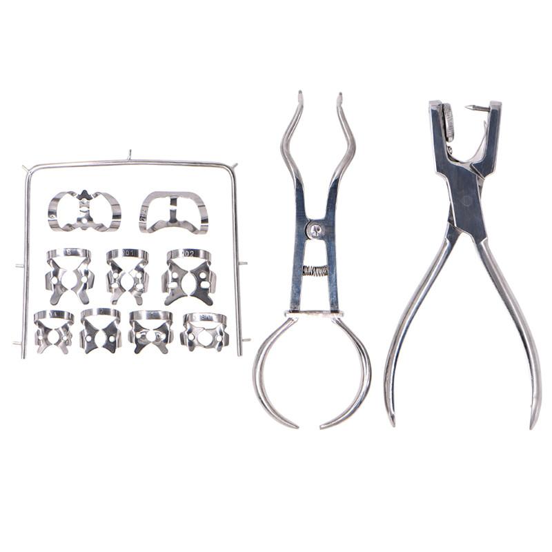 Dental Hole Puncher Tool Kit Rubber Dam Puncher Pliers Dentist Orthodontic Tools Stainless Steel