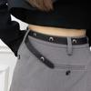 Jeans Belt Y2K Moon Pin PU leather Belt Korean Waist Strap Female Waistband Casual Belt Accessories