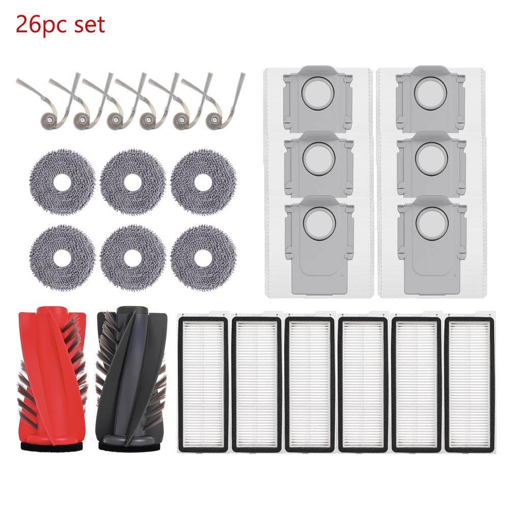 Запчасти для Roborock Qrevo 1AE/Curv/CurvC/Curv S1X/Edge/EdgeC/Edge S1A Пылесоса Боковые Основная Щетка Фильтры Тряпки для Мытья Пола Мешки для Пыли Комплект Набор