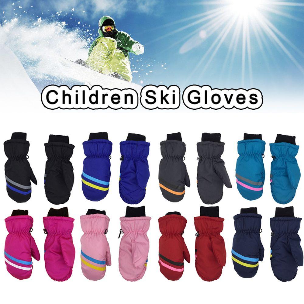 Kids Winter Must Thicken Warm Children Ski Gloves Snow Snowboard Outdoor Riding Long-sleeved Mitten