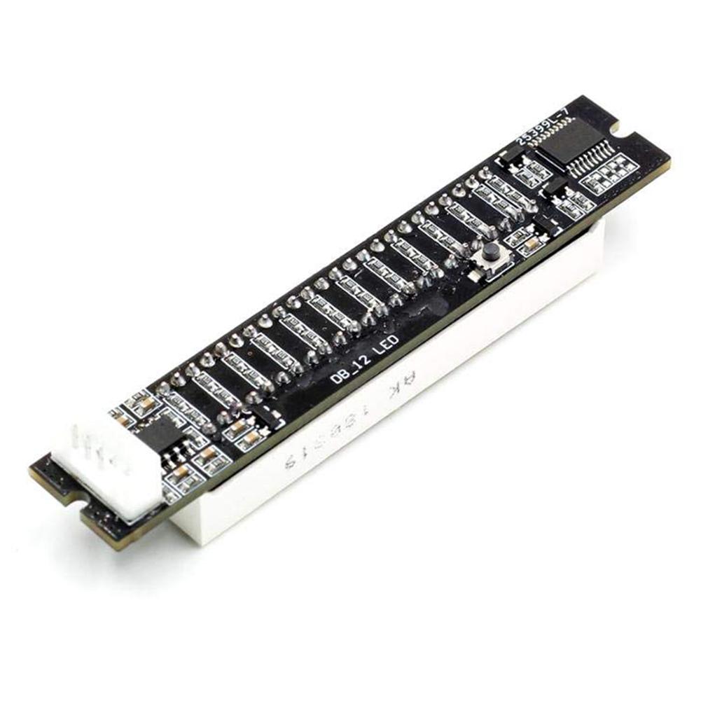 Mini Dual 12-bit LED Music Level Indicator Module Adjustable Light Speed VU Level Indicator Meter DIY AGC Stereo Amplifier Board