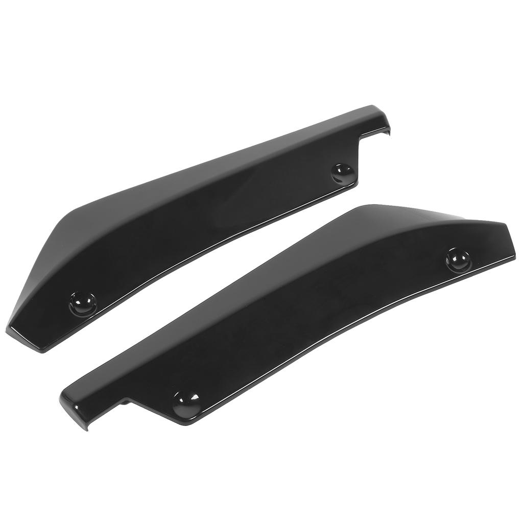 2pcs Rear Bumper Lip Diffuser Spoiler Anti Scratch Protector Glossy Black Universal for Car