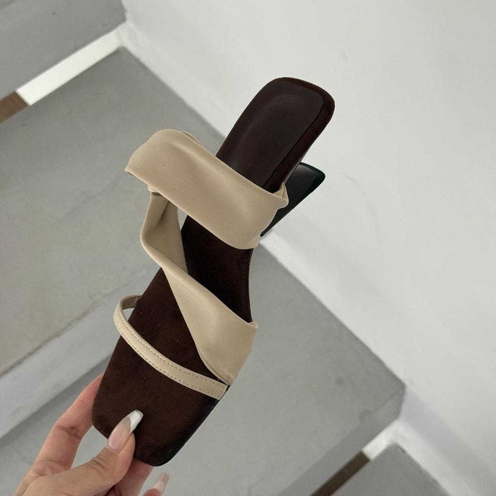 Цветовая гамма в стиле ретро Spice Girls! Замшевые сандалии с квадратным носком на танкетке, женские сандалии-обертывания с открытым носком