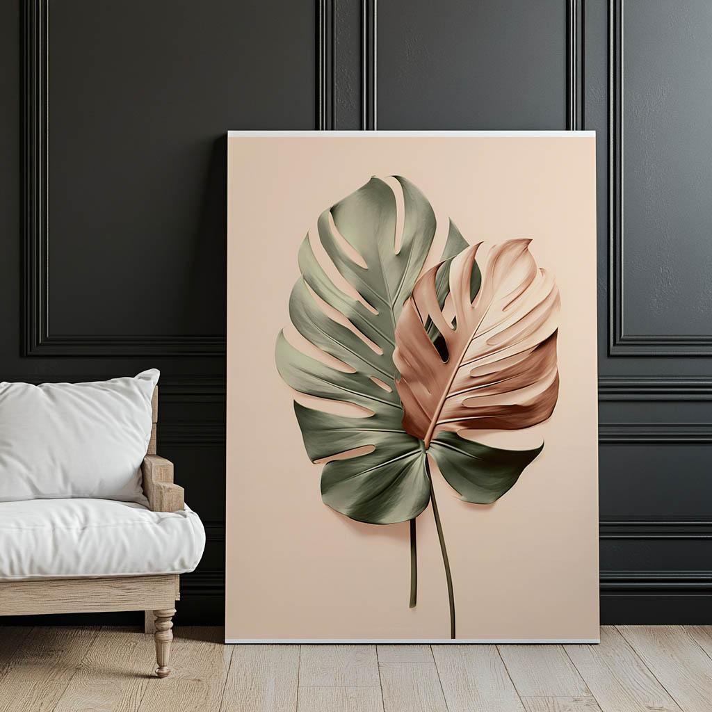 Monstera Miedziana Monstera Miedziana, 50X70 Cm, Bez Ramy, Płótno Premium Na Blejtramie
