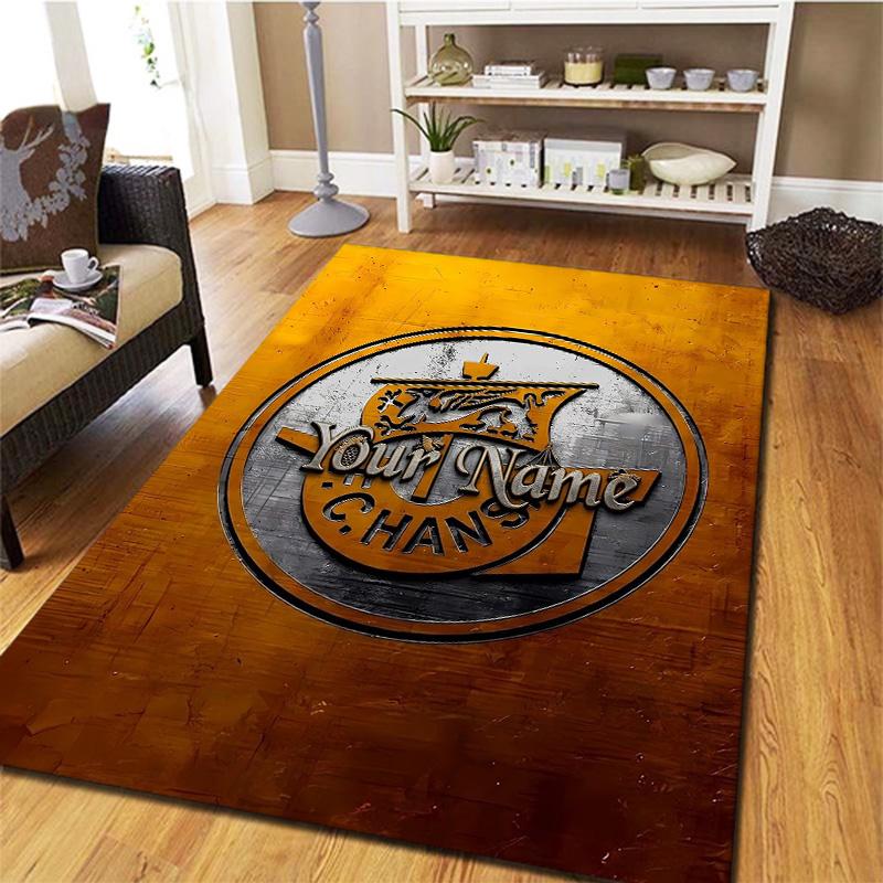 Fc Hans Crest Custom Name Carpet Rug For Living Room Bedroom Home Sofa Decoration Kids Play Nonslip Floor Mat