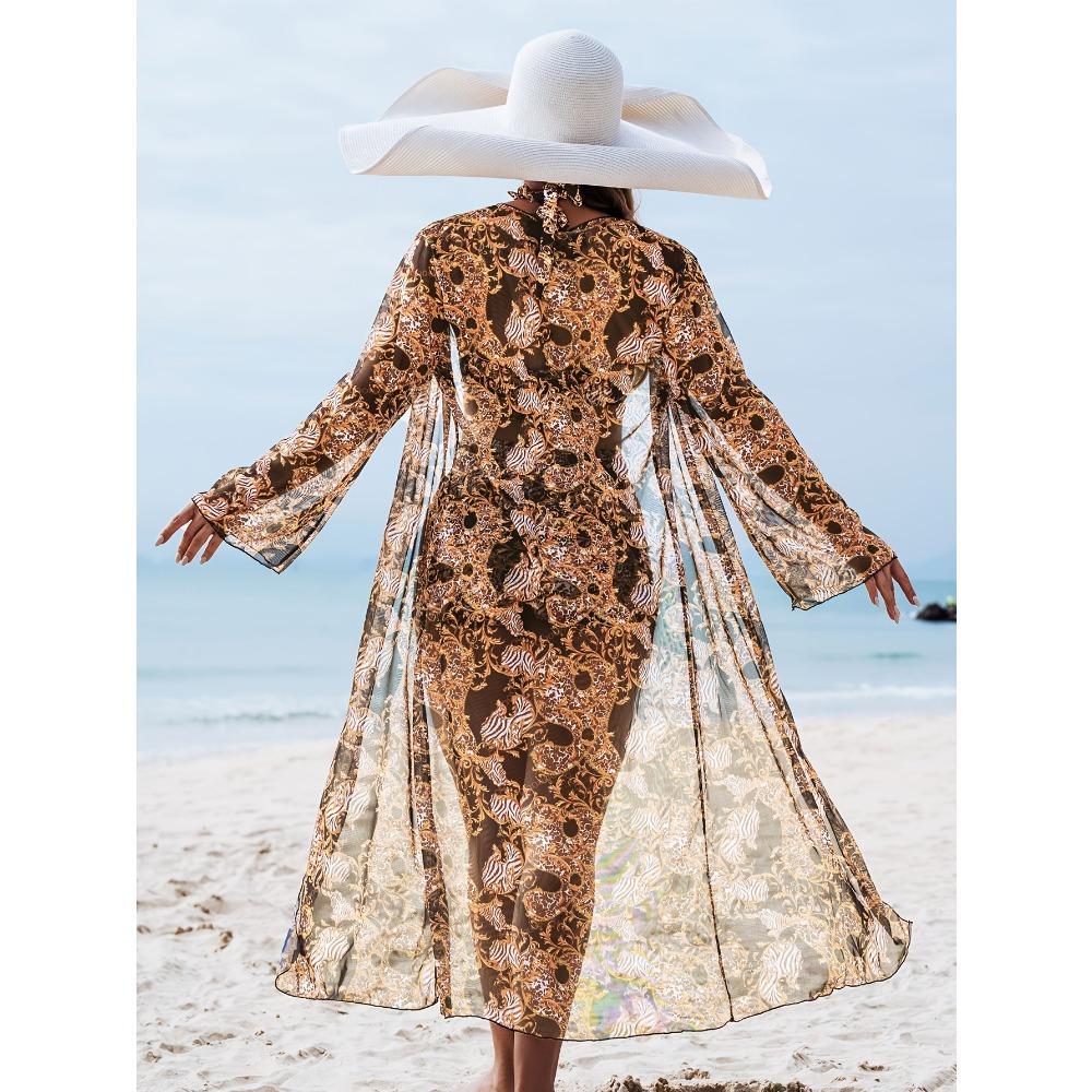 2025 New Stylish Bikini Three-Piece Set with Cover-Up