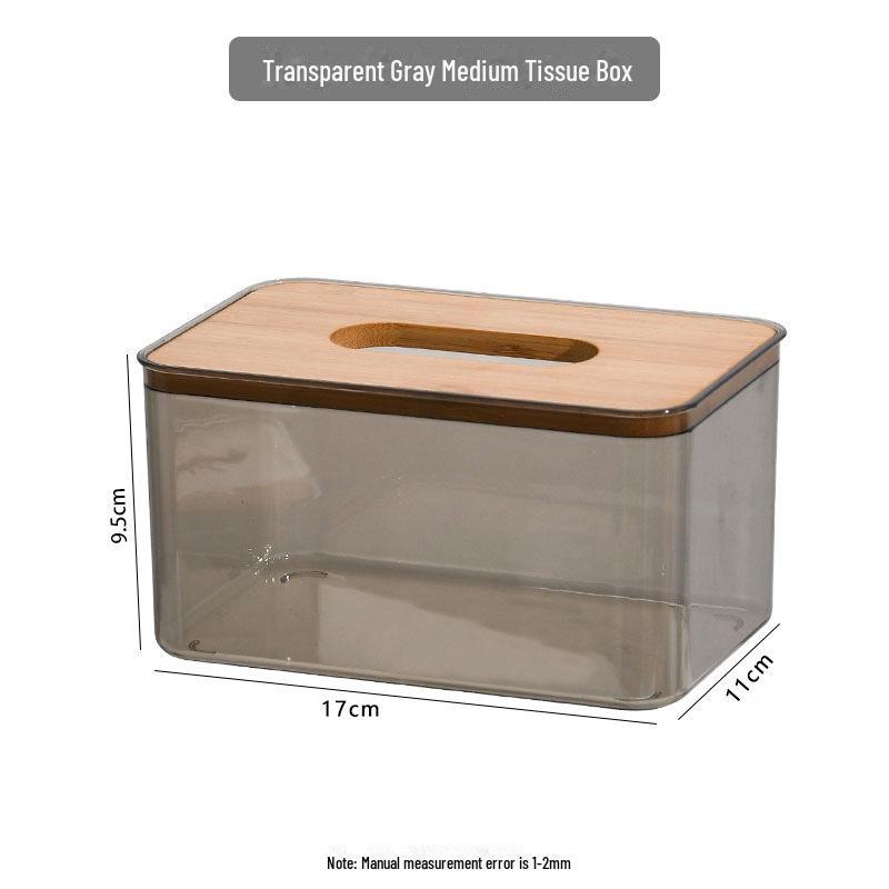 Прозрачная бамбуковая коробка для салфеток — креативный держатель для салфеток с индивидуальным логотипом