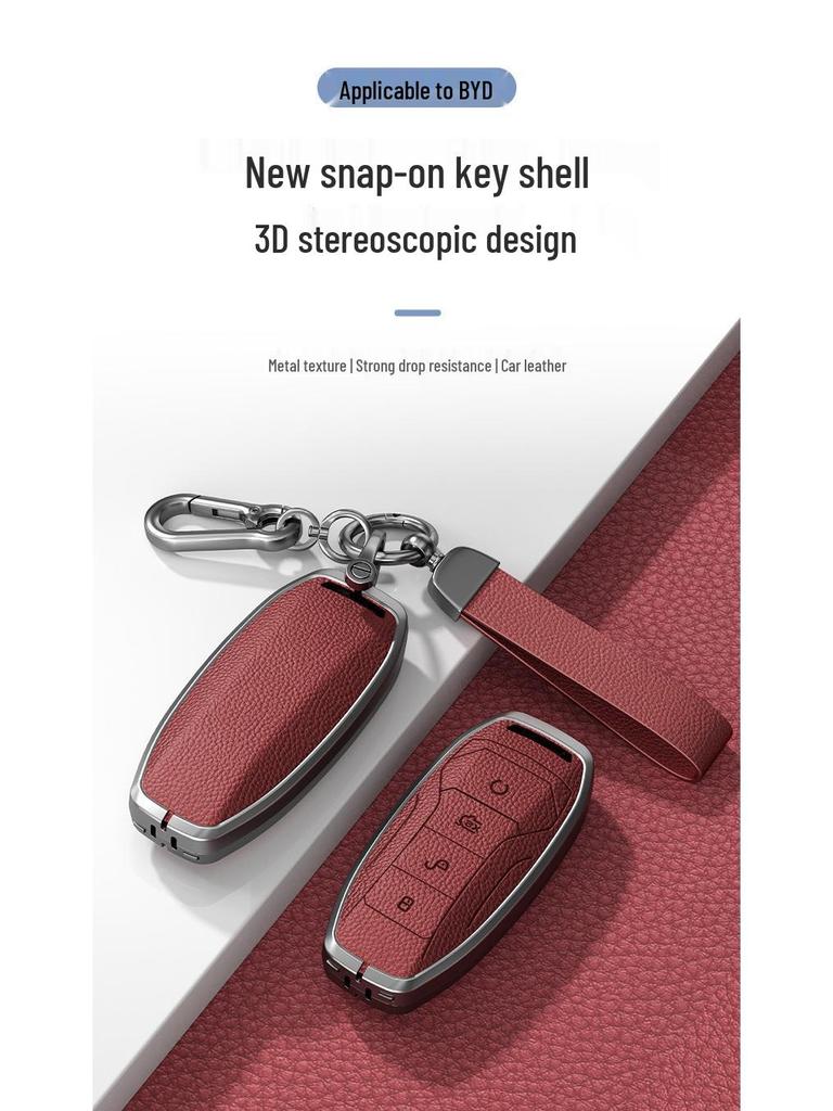 Чехол для ключа BYD Han: Подходит для BYD Qin Pro, Song Max, New Energy, Tang и Song Plus Автомобильные сумки с металлическим корпусом