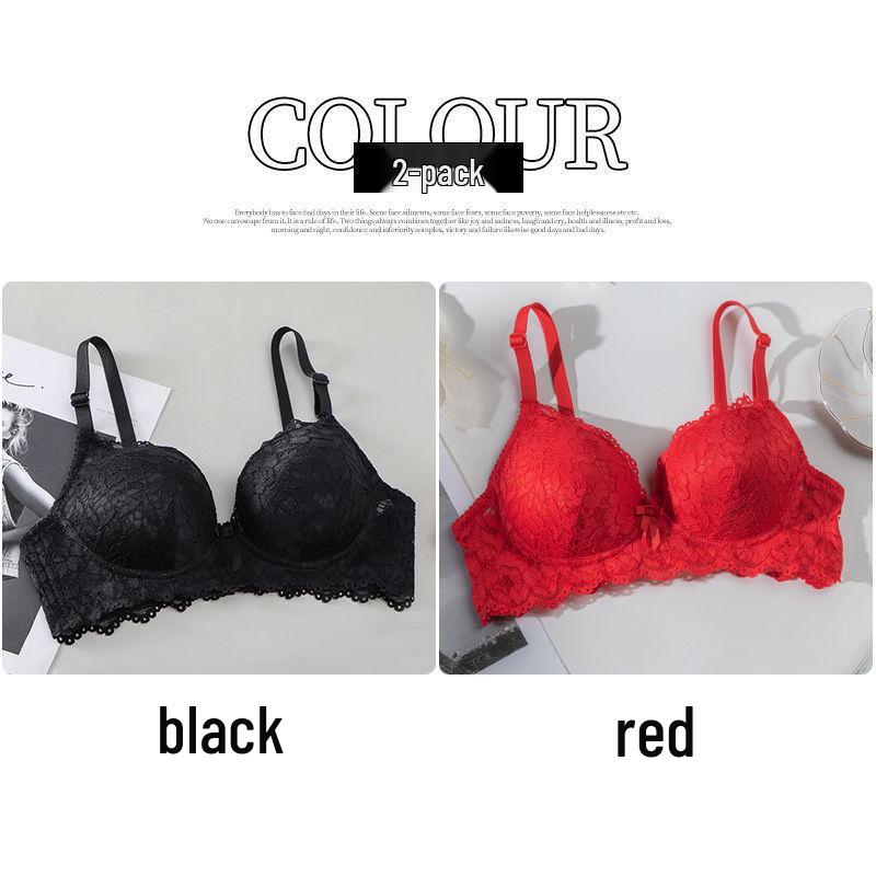 Комплект кружевного бюстгальтера пуш-ап для молодой девушки - Без косточек + Цельный вариант