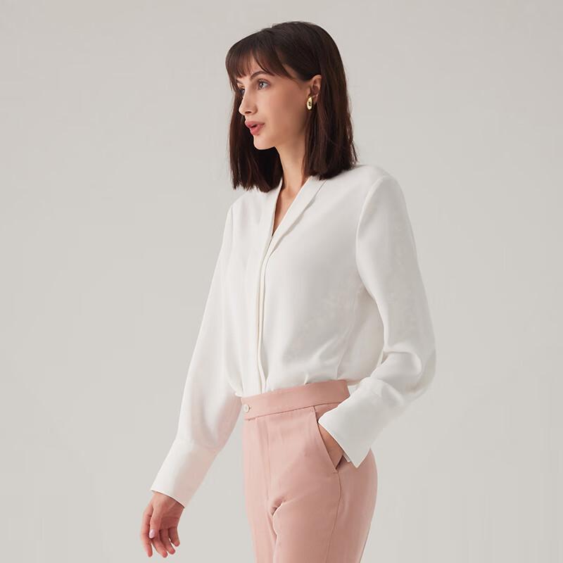 LadyS Elite Unique Design V-Neck Long Sleeve Blouse