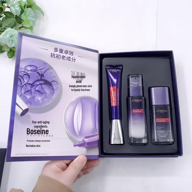 Подарочный набор шампуня и крема для глаз с гиалуроновой кислотой L'Oréal