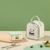 Office Portable Seal Square Metal Food Storage Lunch Box 304 Stainless Steel Food Container Set With Lid and Insulated Bag