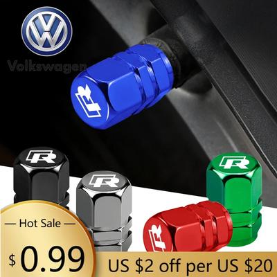 Для VW Volkswagen Jetta MK5 Golf 4 шт. 3D Металлические Колпачки Клапанов Шин Автомобиля Пылезащитные Колпачки Колес Для R Volkswagen CC R-Line Beetle Tiguan GTI