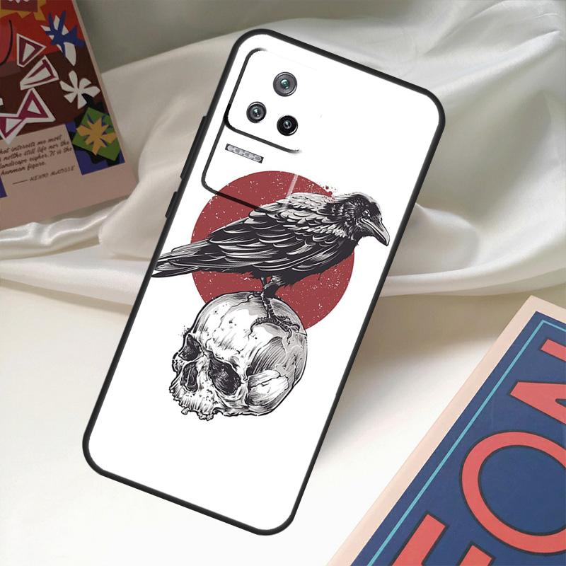 Чехол Ворон Ворон Темный Череп Для POCO X6 Pro M6 X5 X3 M5s F3 F5 Xiaomi 14 Ultra 13 12 Lite 11T 12T 13T Pro Coque
