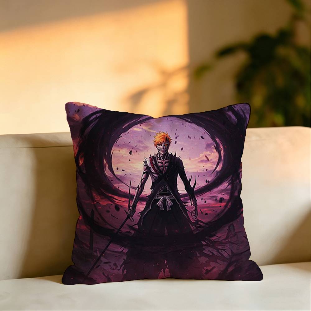 Hot Anime BBleach Pillow Case Square DoubleSided Sofa Cushion Cover Bedroom Bedside Pillow