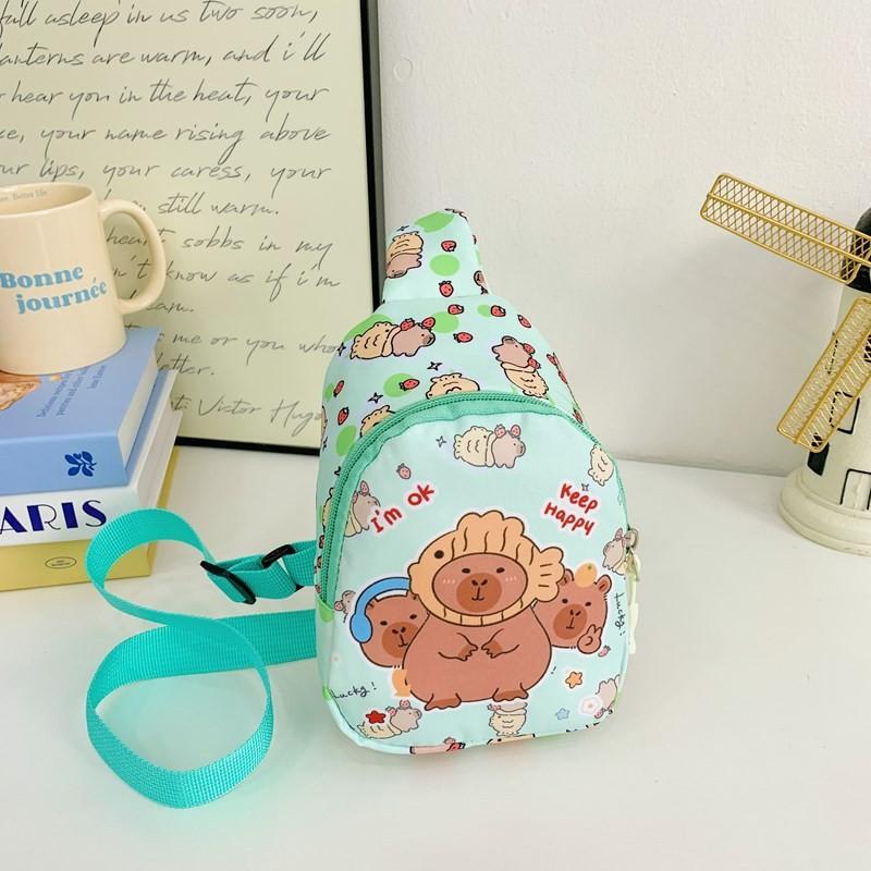 Children Capybara Printed Diagonal Package Polychrome Casual Outdoor Bag Chest