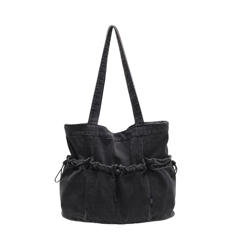 Большая вместительная джинсовая сумка-тоут женская сумка через плечо студенческая сумка для занятий