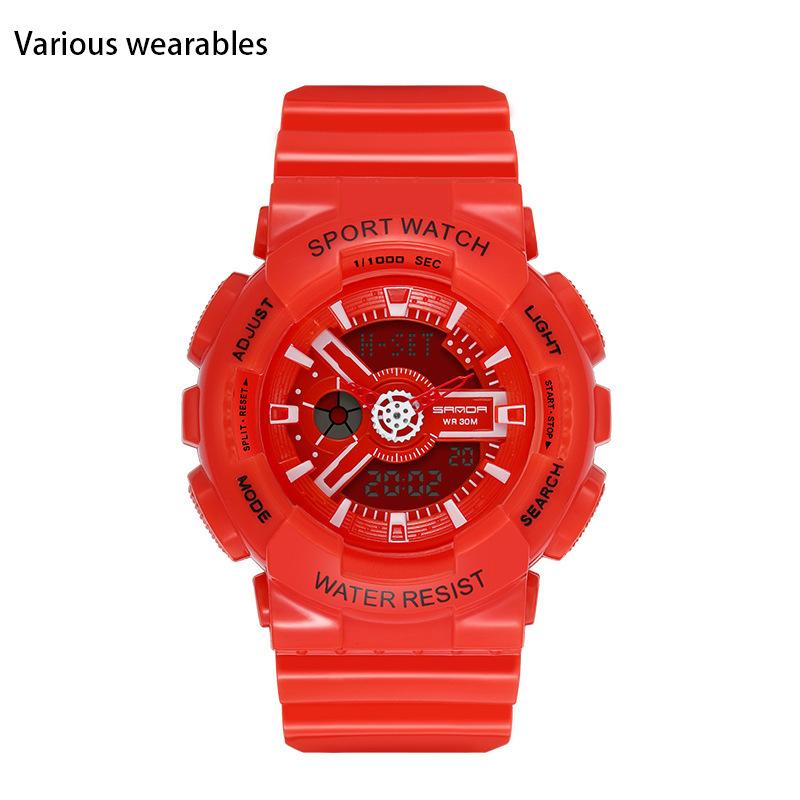 Корейская мода тренд микро бизнес светящиеся электронные спортивные модные студенческие корейские конфеты детские парные часы