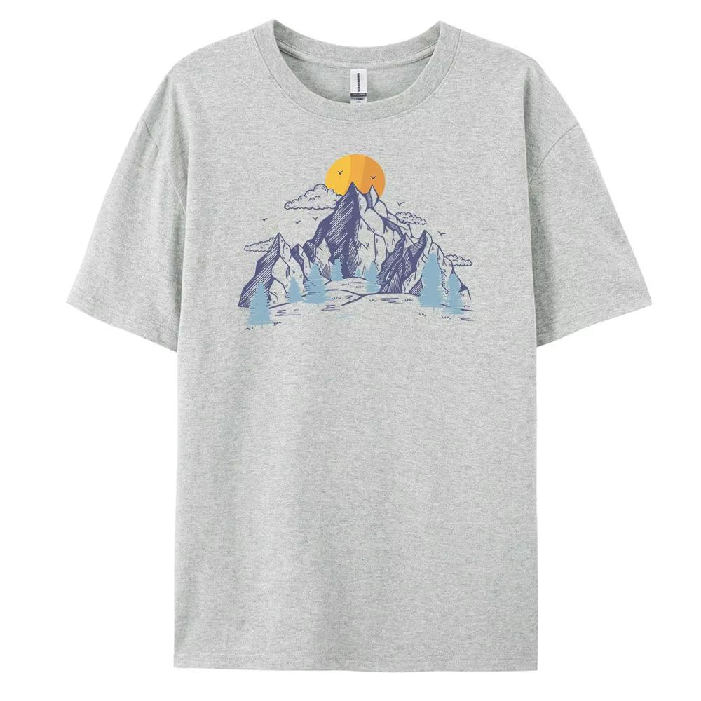 ZX 2026 new Relaxing shortsleeved cotton Tshirt 100 cotton with fashionable print extra large size