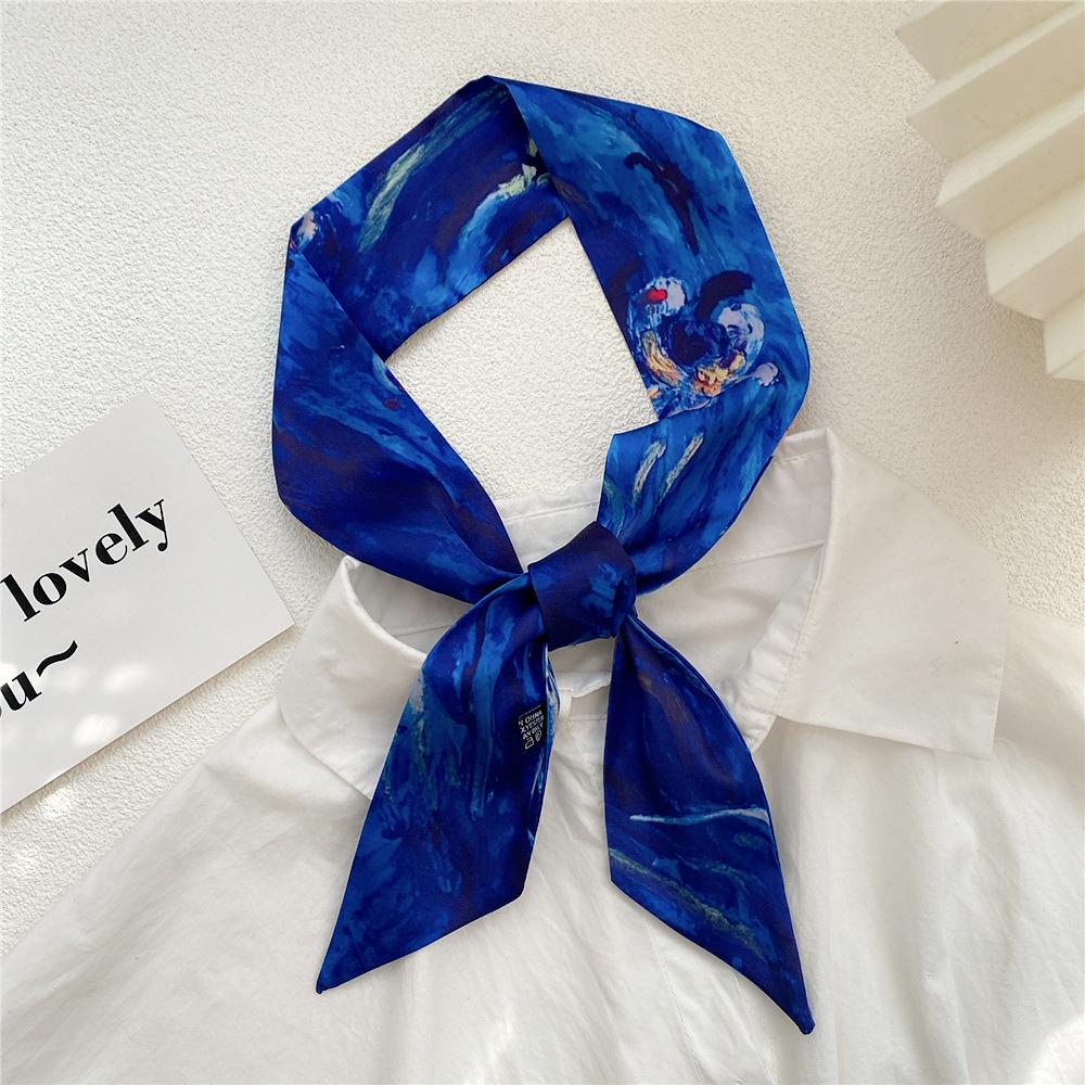 New Scarves Silk Scarves Women'S Spring And Autumn Season Long Decorative Professional Scarves Summer Thin Styles Paired With Shirts Stylish