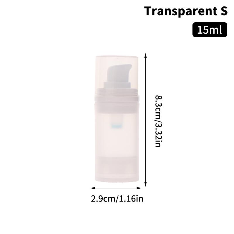 15/30/50ml Empty Airless Pump Bottles – Mini Cosmetic Containers for Lotion, Emulsion, and Travel Use