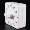 60 Minute Countdown Timer Reminder Kitchen Gadgets Kitchen Timer White Square Mechanical Timer for Kitchen Classroom Assignments