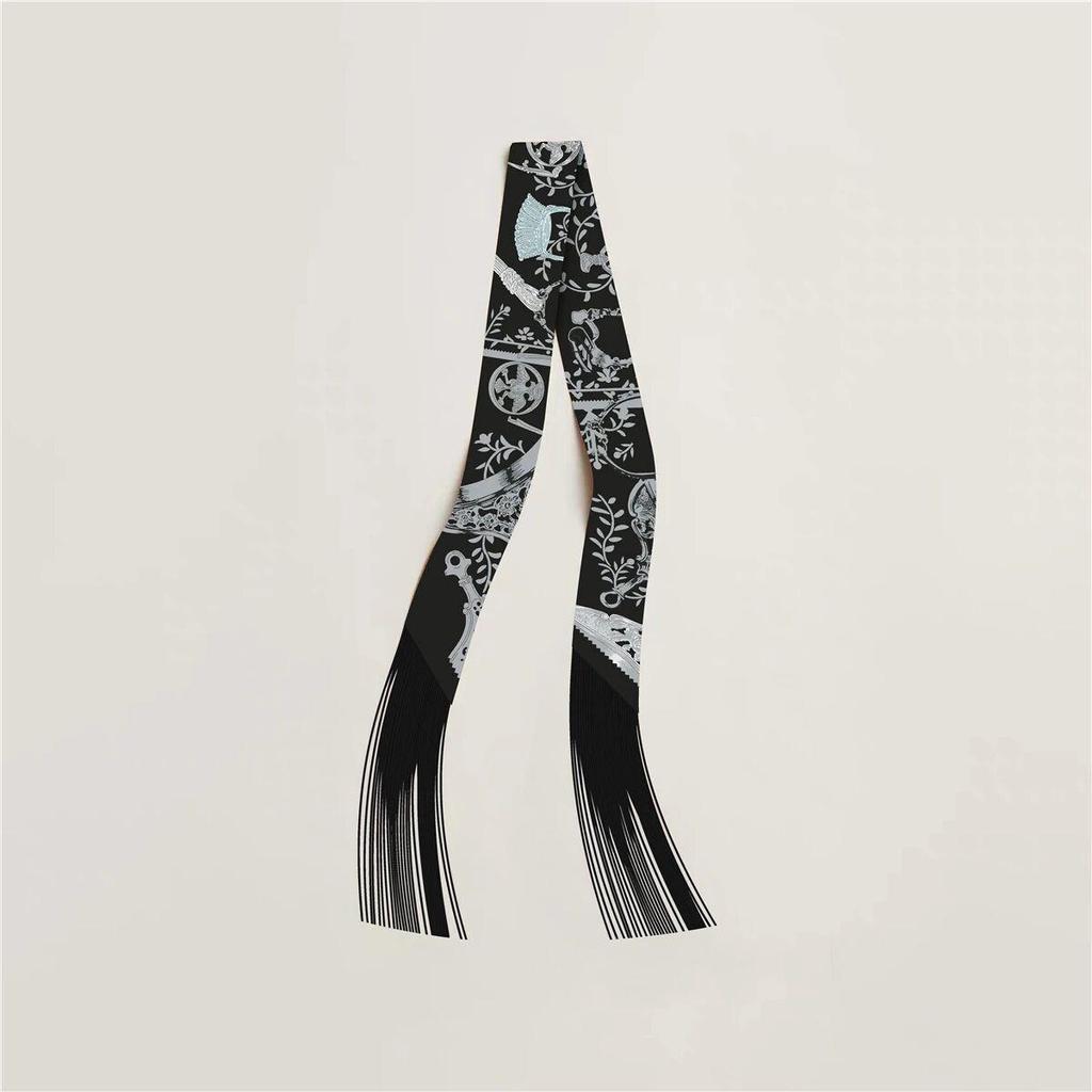 Женский твиловый шелковый галстук-лента в корейском стиле: Универсальный аксессуар-шарф и сумка