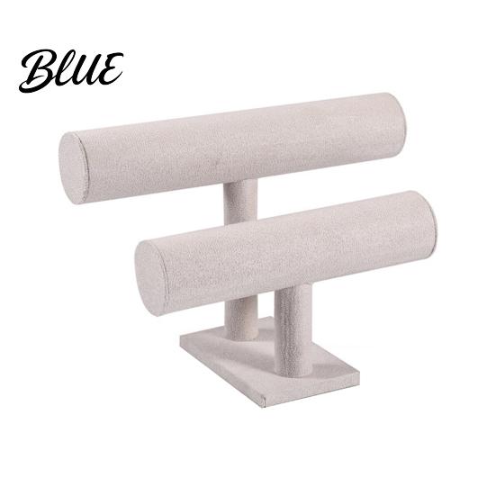 Decorative Jewelry Rack Double-Tier Bracelet Stand Watch Display Horizontal Desktop
