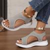 2024 Новые популярные женские туфли, женские сандалии без застежек, летние повседневные сандалии, плоские каблуки, круглый носок, сандалии с открытой пяткой