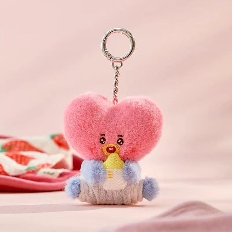 Плюшевая кукла BTS BT21 Брелок Kpop Плюшевая игрушка Версия для новорожденных