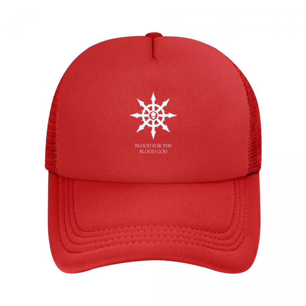Baseball Caps White Blood For The Blood Chaos Khorne Flakes Mesh Hats Sport Washable Men Women Hats
