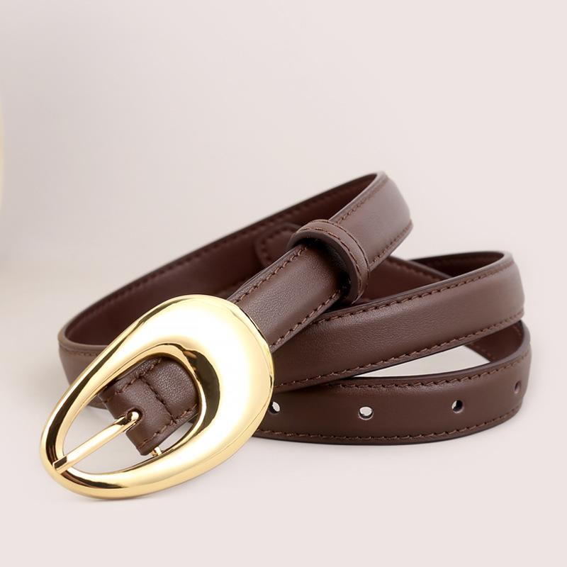Women'S Leather Belt Niche Literary Pin Buckle Decorative Jeans Belt Women