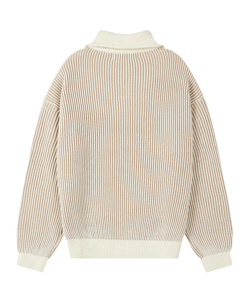 NODU Fly Half Zip Knit [Beige]