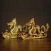 Chinese Style Fengshui Zhaocai Wealth Attract Auspicious Dragon Ornaments Copper Dragon Ornaments Craft Gifts Decorations Craft