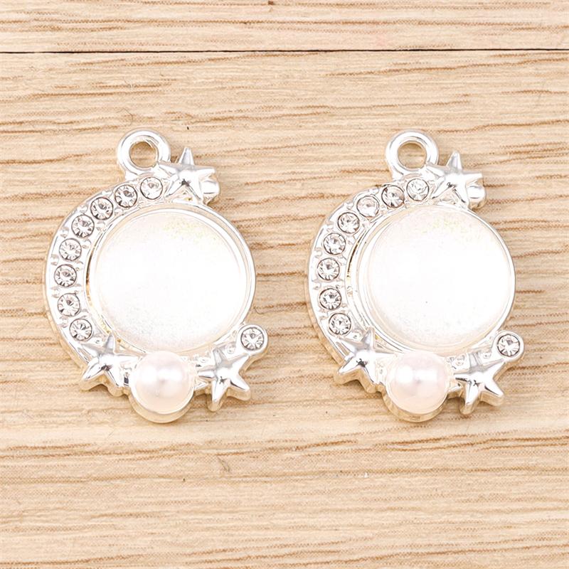 5 шт. 14x20 мм Элегантные красочные хрустальные подвески-шармы в виде луны для изготовления ювелирных изделий, подвески для серег-капель, ожерелий, браслетов, DIY поделки, подарки