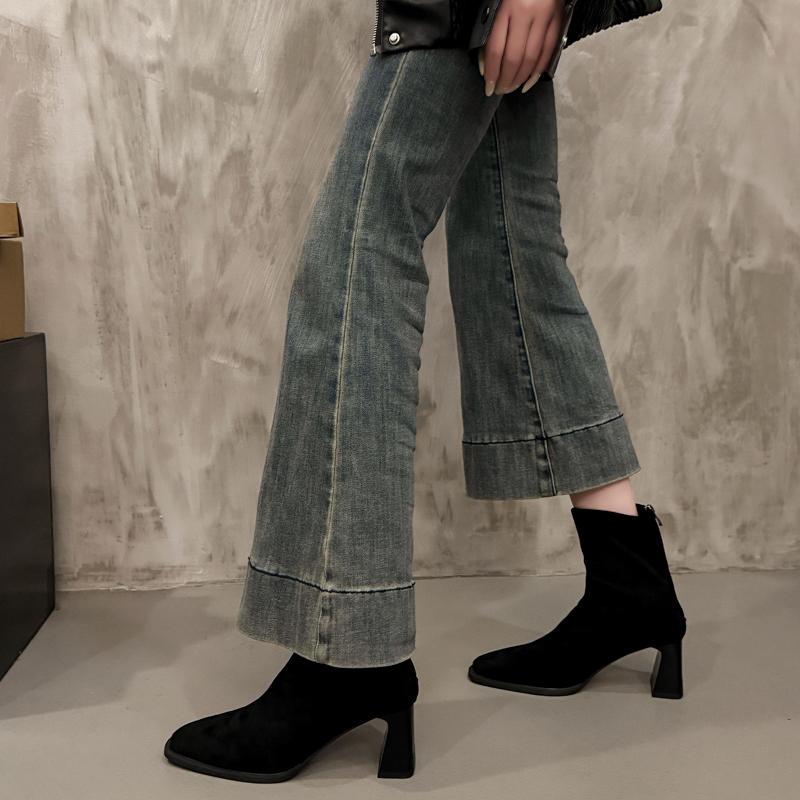 Мода Модный Новый Сексуальный Замшевый Повседневный Рабочий Зимний Удобный На Молнии Банкетный Элегантный Высокий Женские Сапоги