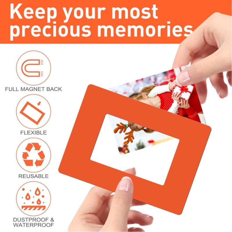 12 магнитных фоторамок, многоразовые магнитные фоторамки, красочные магнитные фоторамки для