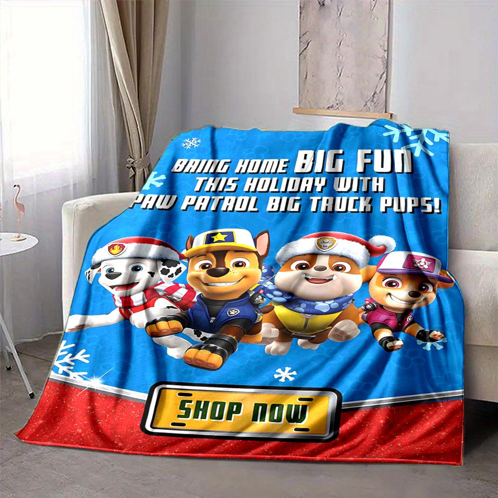 1Pc Pawsome Friends Christmas Blanket Soft And Comfortable Casual Warm Camping Travel Christmas Halloween Gift M91781