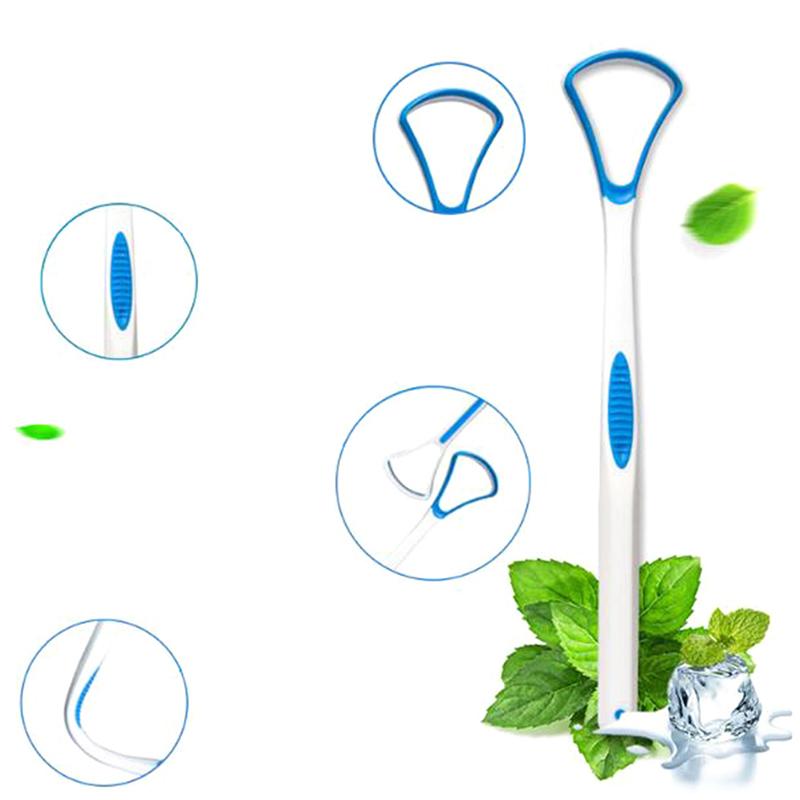 Скребок для языка Уход за полостью рта Пластиковый очиститель языка Щетка Инструмент для ухода за полостью рта