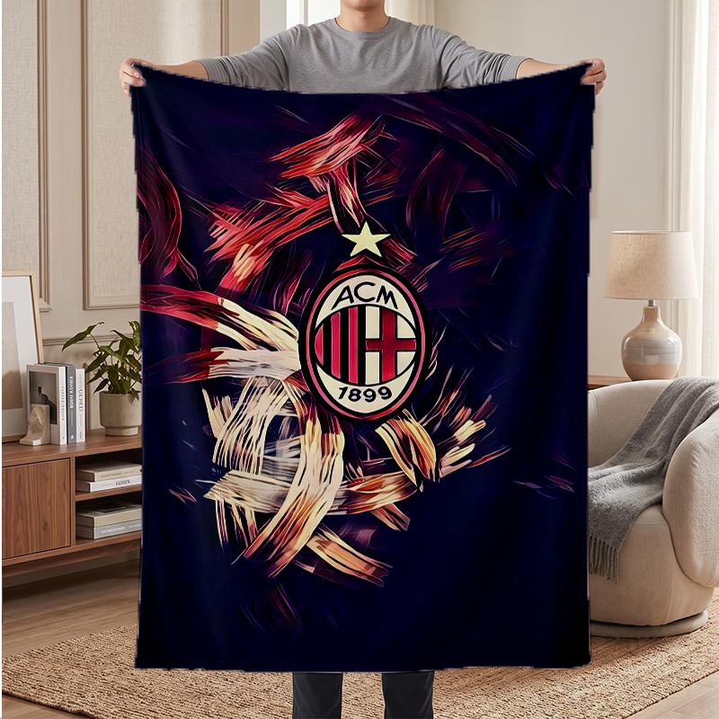AC Milan Soft Warm Flannel Blankets Comfortable Blanket for Home Decoration Gifting