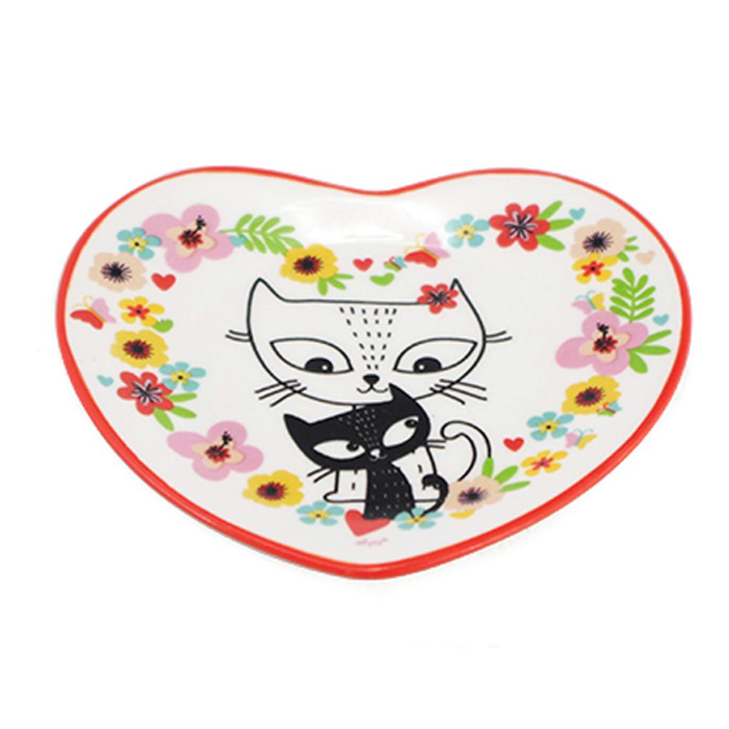 Les Trésors De Lily [R6760] - Multicoloured 'Cats' Ceramic Bag Holder - 105x85 Mm