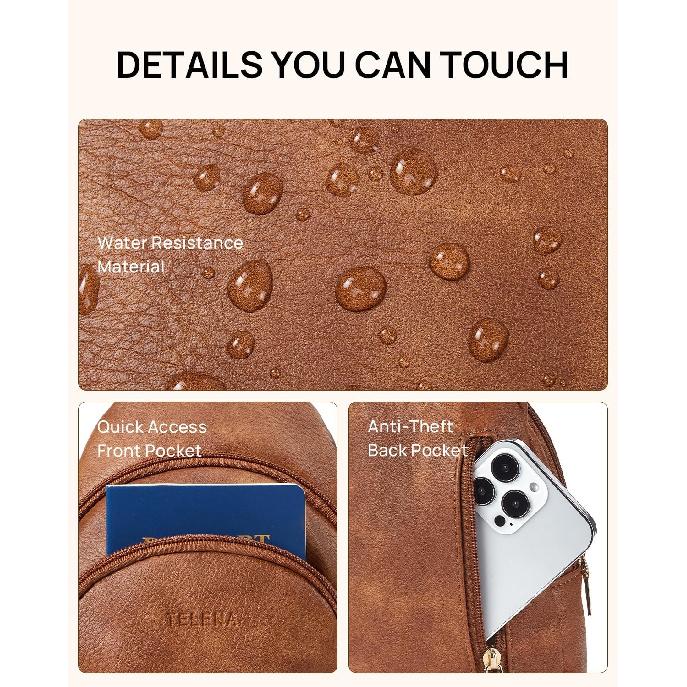 Telena Crossbody Bags for Women Leather Cross Body Sling Bag for Woman Travel