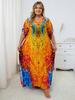 Yellow Kaftan Women's Bohemian Plus Size Long Dress Loose Moo Moo Dress Breathable Holiday Vacation Bathing Suit Cover Up Q1415