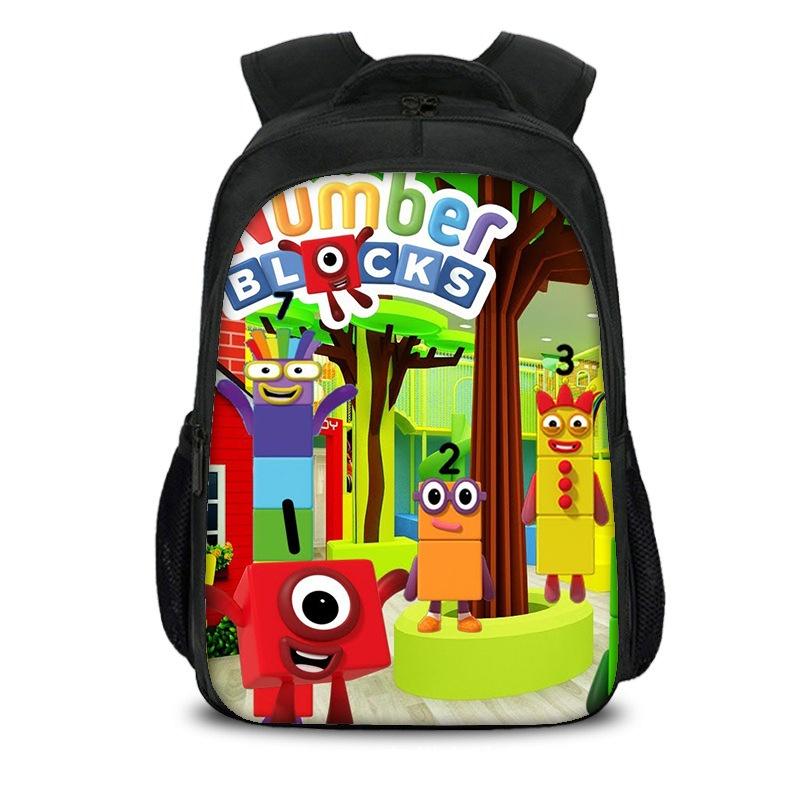 Детский рюкзак для мальчиков и девочек Numberblocks Универсальный и практичный Надежная застежка-молния Достаточно места для хранения