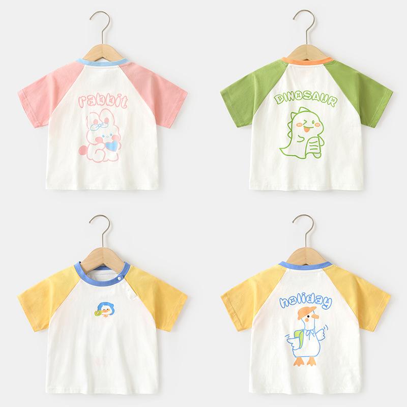 Baby Clothes Casual Short-sleeved T-shirts Summer Clothes Boys Girls Baby Children Children Summer Half-sleeved Tops