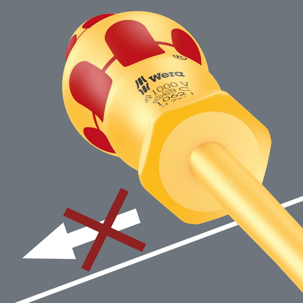 WERA insulated screwdriver with plus and minus 051575 6-piece set, tips,